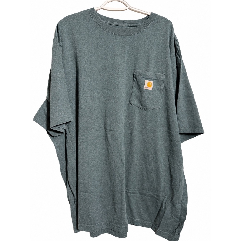 Carhartt K87 Workwear Pocket T-Shirt Mens 3XL Loose Fit "Greenstone Heather"